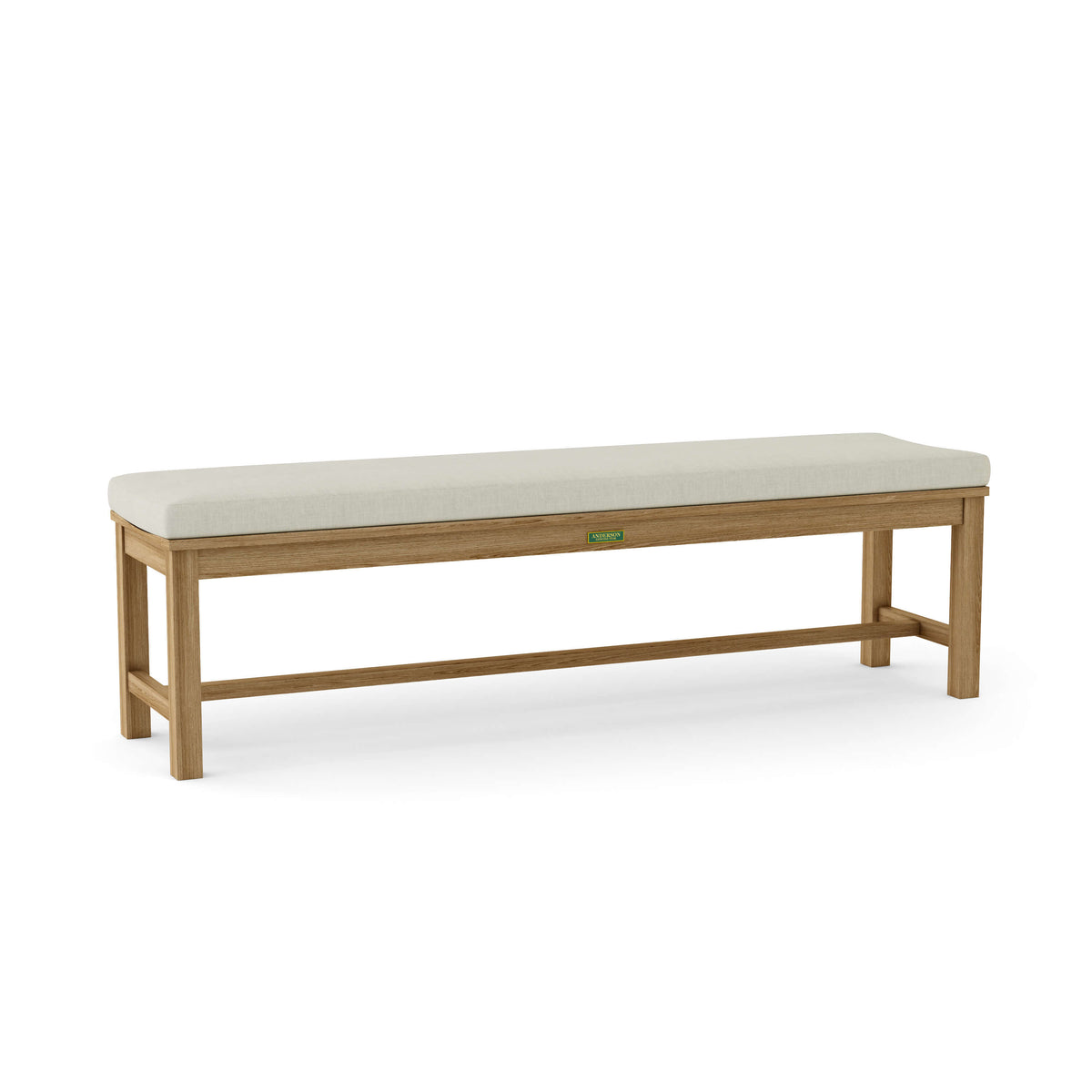Sunbrella Canvas Natural Cushion Color Option for Anderson Teak Casablanca 4 Seater Backless Bench