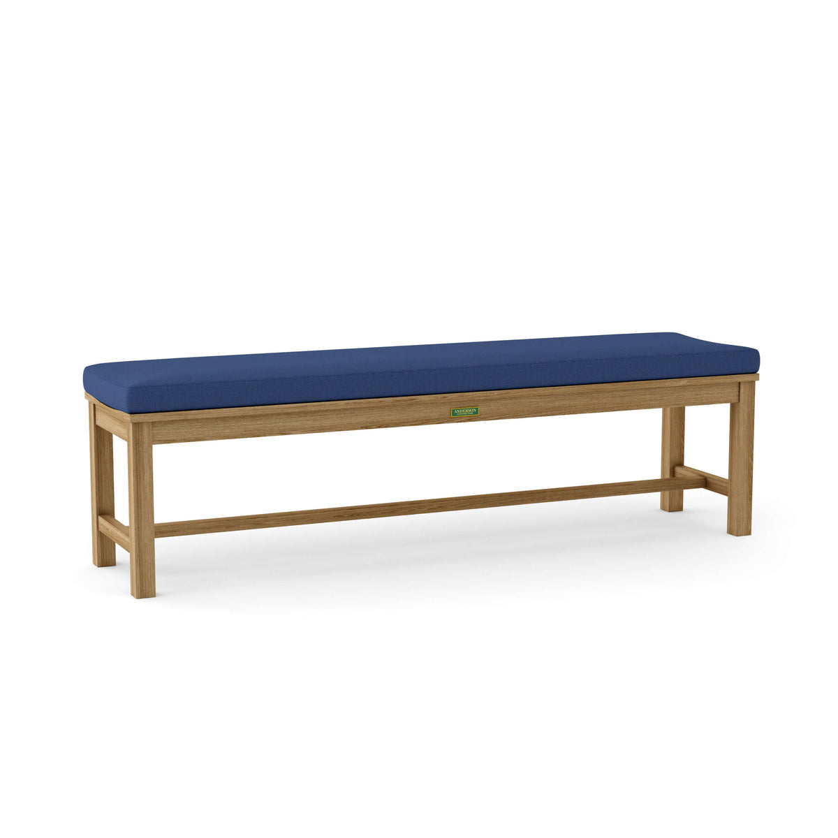 Sunbrella Canvas Navy Cushion Color Option for Anderson Teak Casablanca 4 Seater Backless Bench