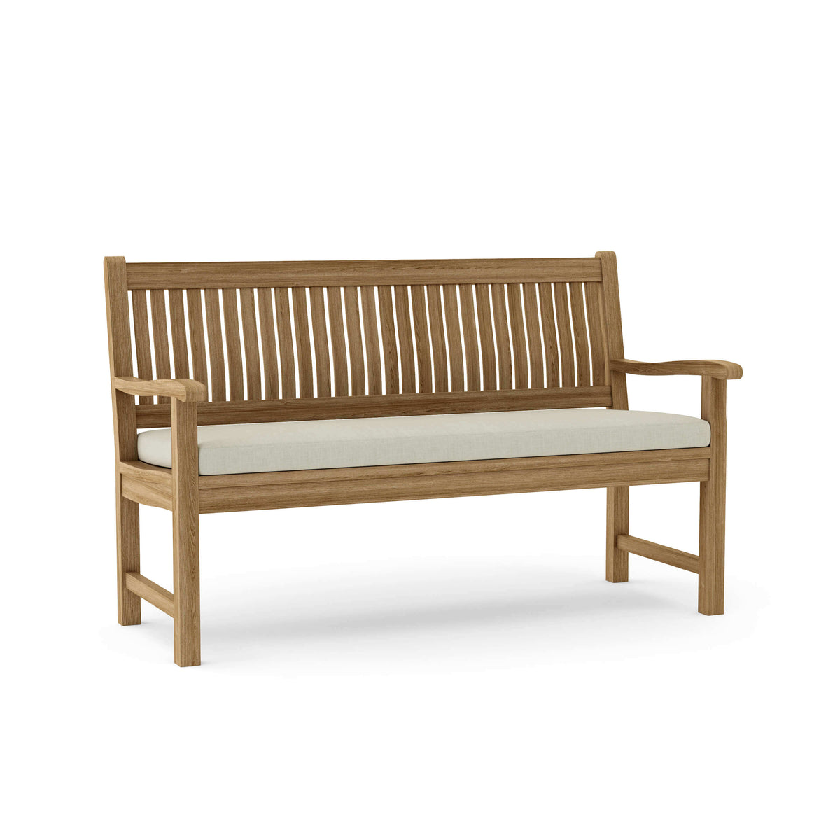 Sunbrella Canvas Natural Cushion Color Option for Anderson Teak Del Amo 3 Seater Bench