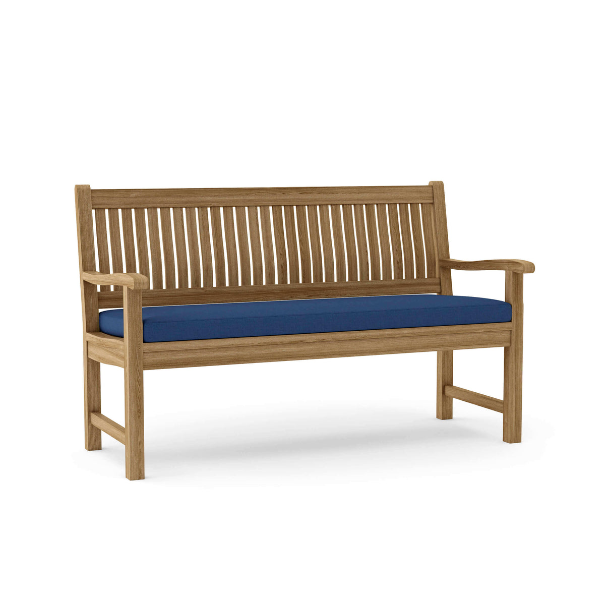 Sunbrella Canvas Navy Cushion Color Option for Anderson Teak Del Amo 3 Seater Bench