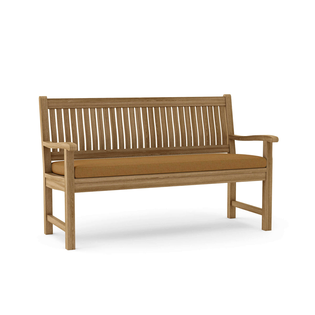 Sunbrella Canvas Teak Cushion Color Option for Anderson Teak Del Amo 3 Seater Bench