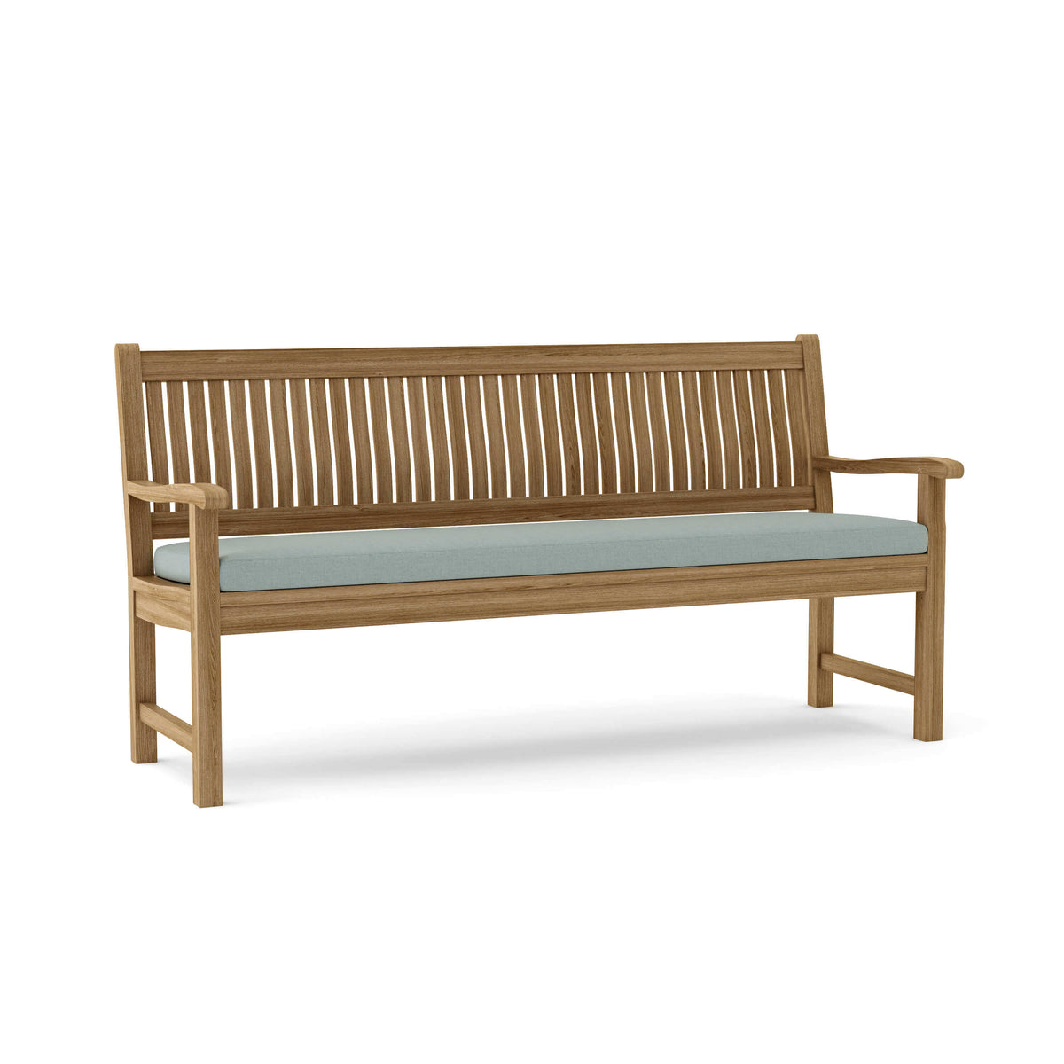 Sunbrella Cast Mist Cushion Color Option for Anderson Teak Del Amo 4 Seater Bench