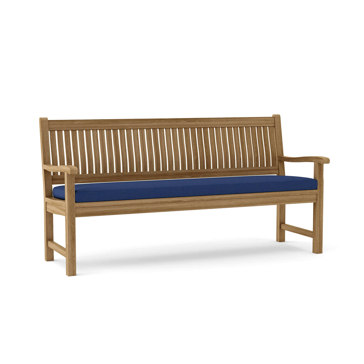Sunbrella Canvas Navy Cushion Color Option for Anderson Teak Del Amo 4 Seater Bench
