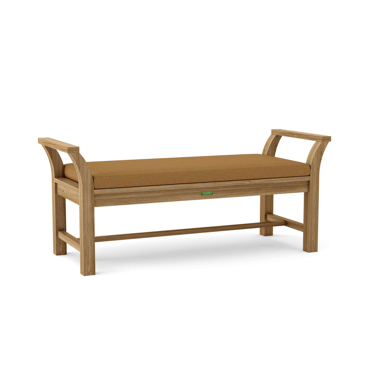 Sunbrella Canvas Teak Cushion Color Option for Anderson Teak Sakura Backless Bench