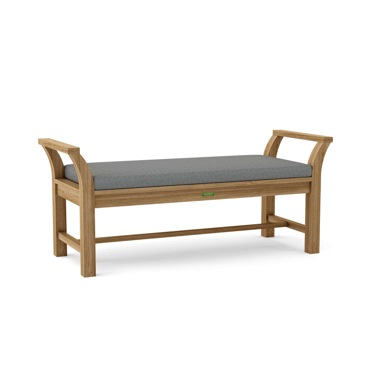 Sunbrella Cast Slate Cushion Color Option for Anderson Teak Sakura Backless Bench