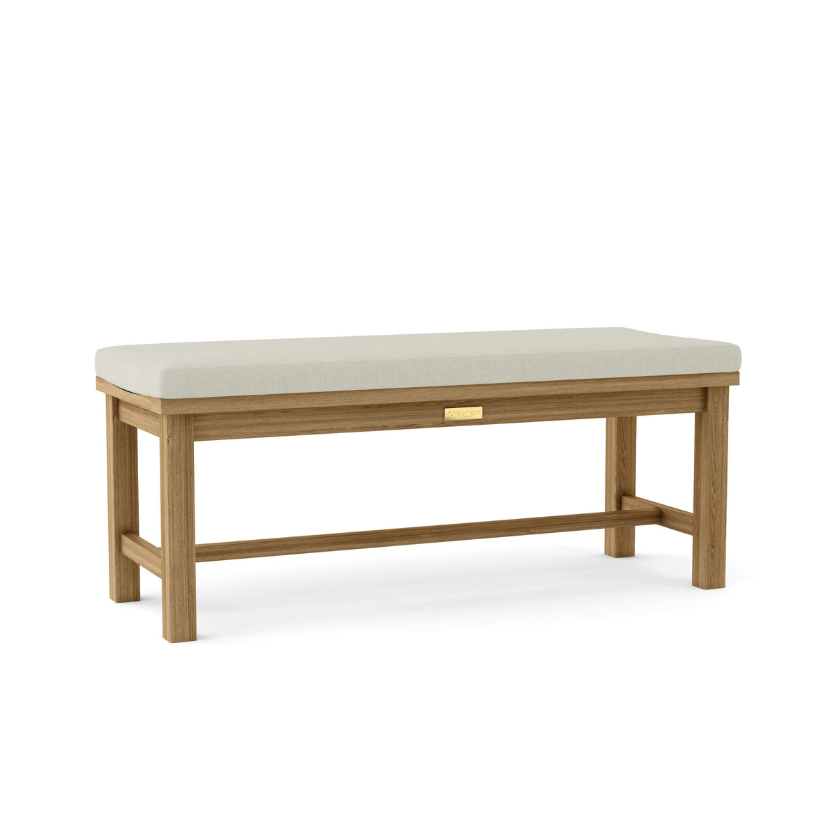 Sunbrella Canvas Natural Cushion Color Option for Anderson Teak Madison 48 Backless Bench