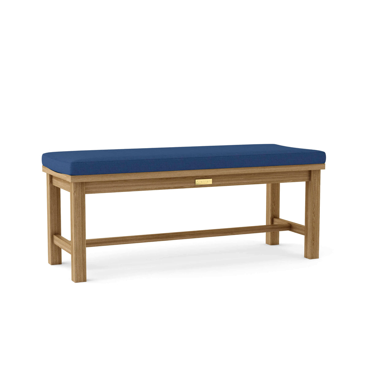 Sunbrella Canvas Navy Cushion Color Option for Anderson Teak Madison 48 Backless Bench