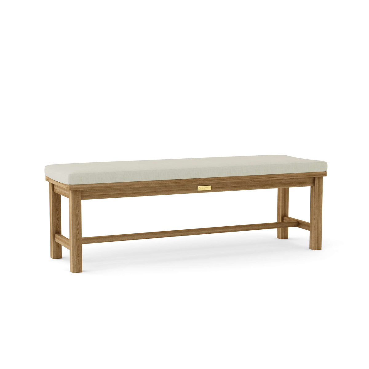 Sunbrella Canvas Natural Cushion Color Option for Anderson Teak Madison 59 Backless Bench