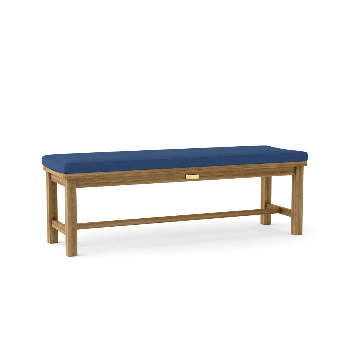 Sunbrella Canvas Navy Cushion Color Option for Anderson Teak Madison 59 Backless Bench