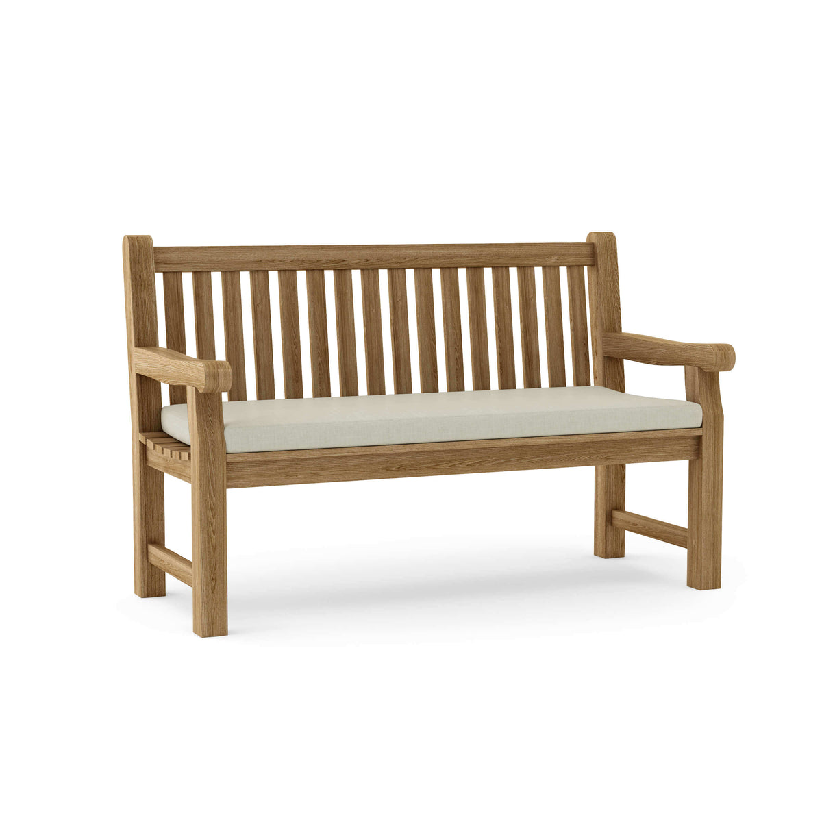 Sunbrella Canvas Natural Cushion Color Option for Anderson Teak Devonshire 3 Seater Extra Thick Bench