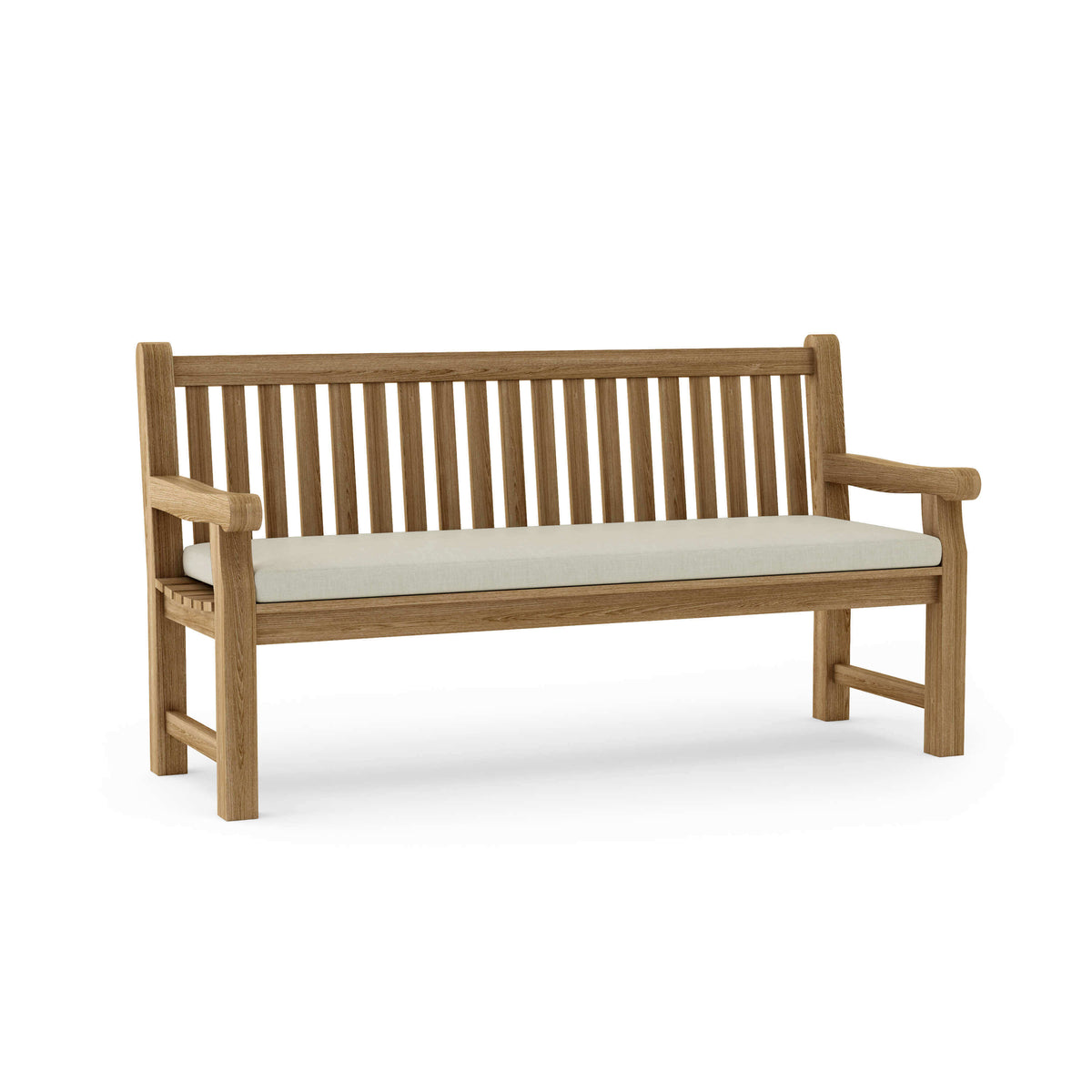 Sunbrella Canvas Natural Cushion Color Option for Anderson Teak Devonshire 4 Seater Extra Thick Bench