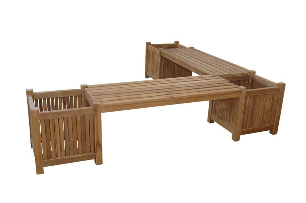 Anderson Teak Planter Bench (2 bench + 3 planter box)