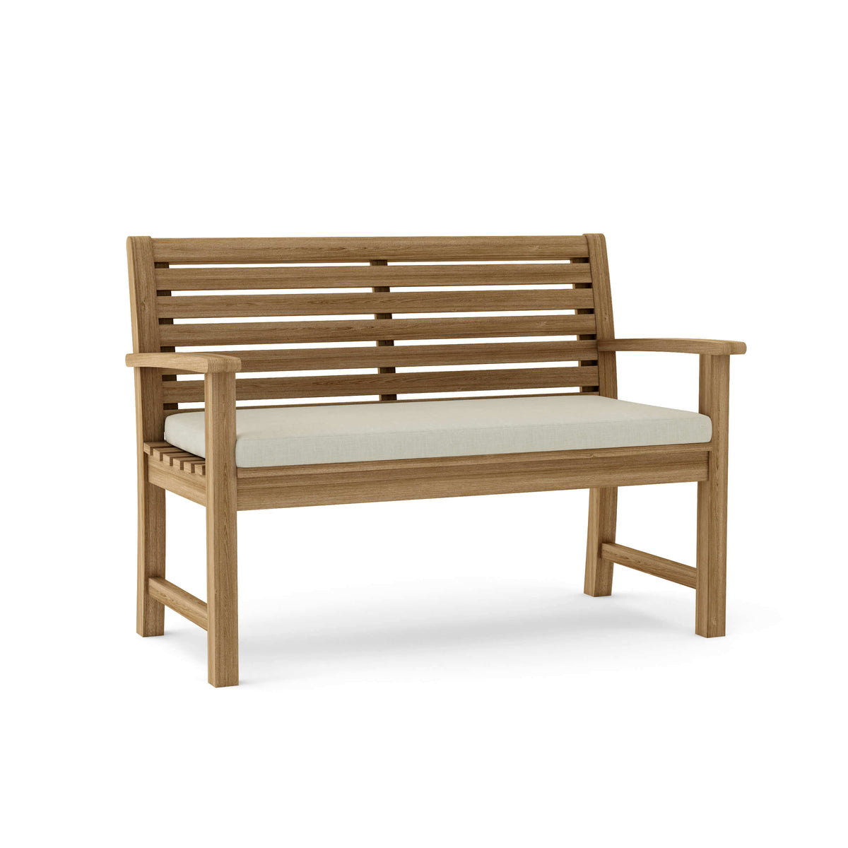Sunbrella Canvas Natural Cushion Color Option for Anderson Teak Victoria 48 2 Seater Bench