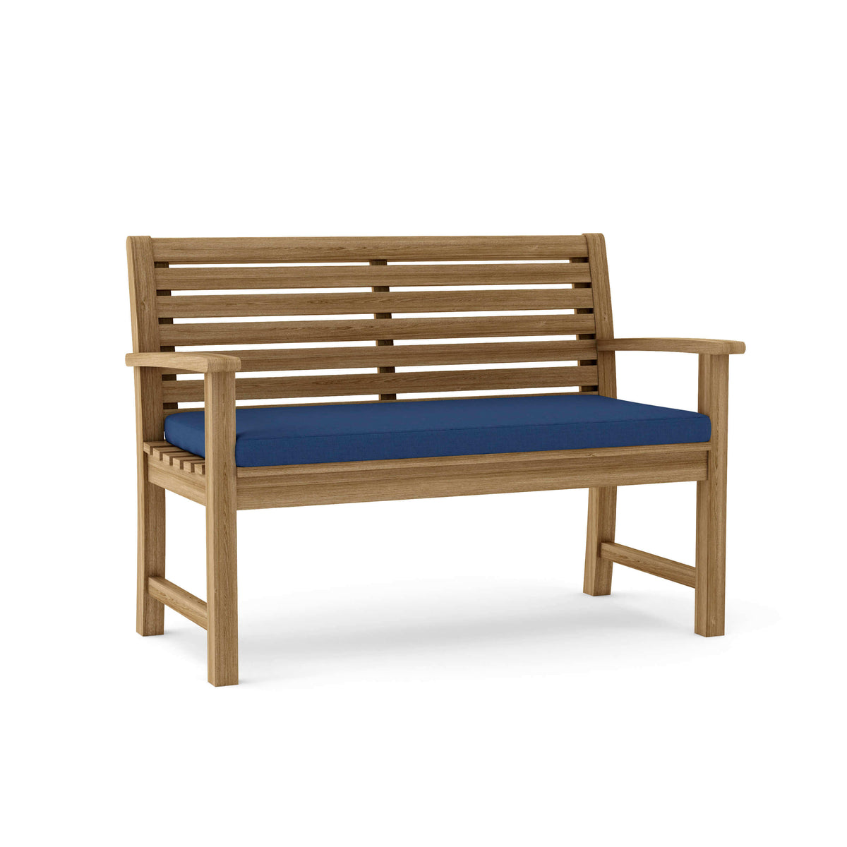 Sunbrella Canvas Navy Cushion Color Option for Anderson Teak Victoria 48 2 Seater Bench