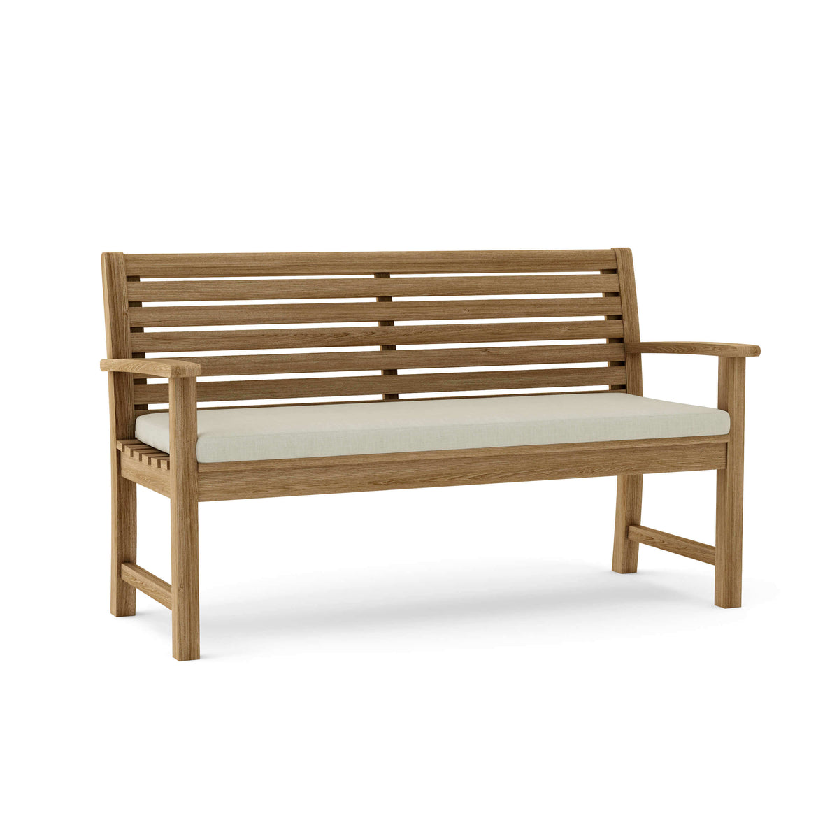 Anderson Teak Victoria 3 Seater Bench Three-Quarter View of Bench Profile