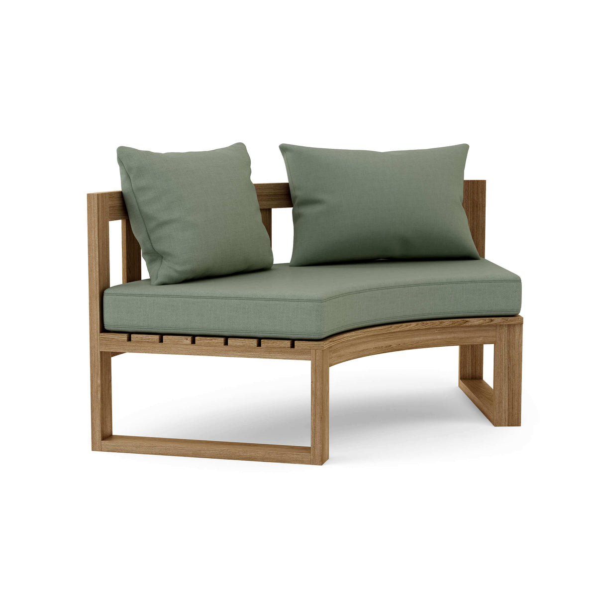 Sunbrella Cast Sage Cushion Color Option for Anderson Teak Circular Modular Deep Seating