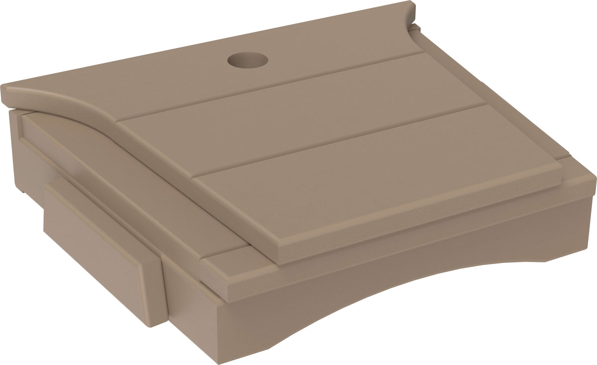 LuxCraft Balcony Tete-a-Tete Table in Weatherwood — Amish-crafted recycled poly, weather-resistant design