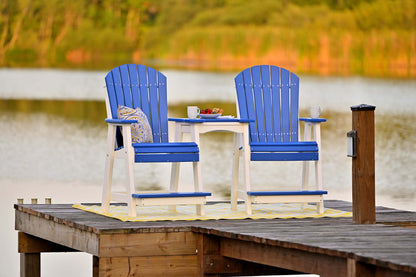 LuxCraft Balcony Tete-a-Tete Table 3-Piece Set (Adirondack Balcony Chairs)