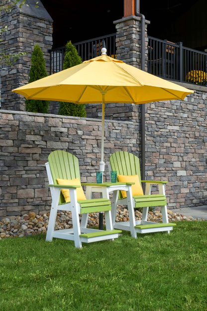 LuxCraft Balcony Tete-a-Tete Table 3-Piece Set (Adirondack Balcony Chairs)