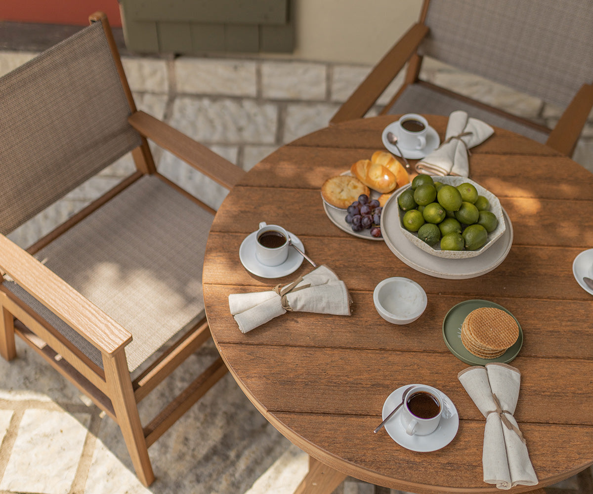 Berlin Gardens Harbor 38″ Round Dining Table lifestyle 2