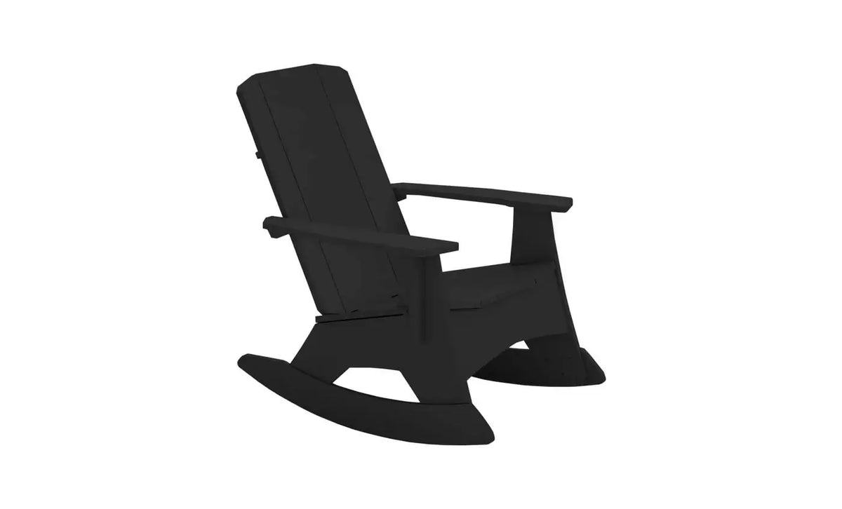 Black rocking chair on a white background