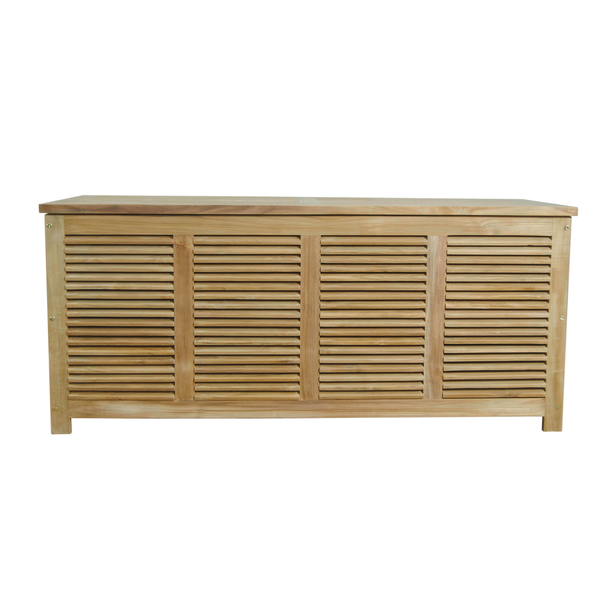 Anderson Teak Amberly Storage Box Open Lid View of Storage Space