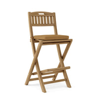 Anderson Teak outdoor folding bar chair durable and weather-resistant with no assembly required