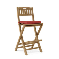 Anderson Teak outdoor folding bar chair durable and weather-resistant with no assembly required
