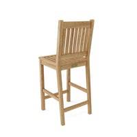 Anderson Teak outdoor wooden bar chairs with Sunbrella cushion options available