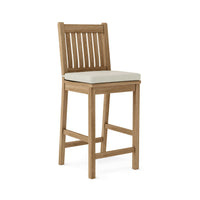 Anderson Teak outdoor wooden bar chairs with Sunbrella cushion options available