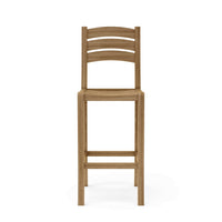 Anderson Teak outdoor bar chair made from durable teak wood construction