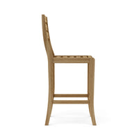 Anderson Teak outdoor bar chair made from durable teak wood construction