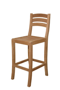 Anderson Teak outdoor bar chair made from durable teak wood construction