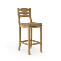 Anderson Teak outdoor bar chair made from durable teak wood construction