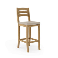 Anderson Teak outdoor bar chair made from durable teak wood construction