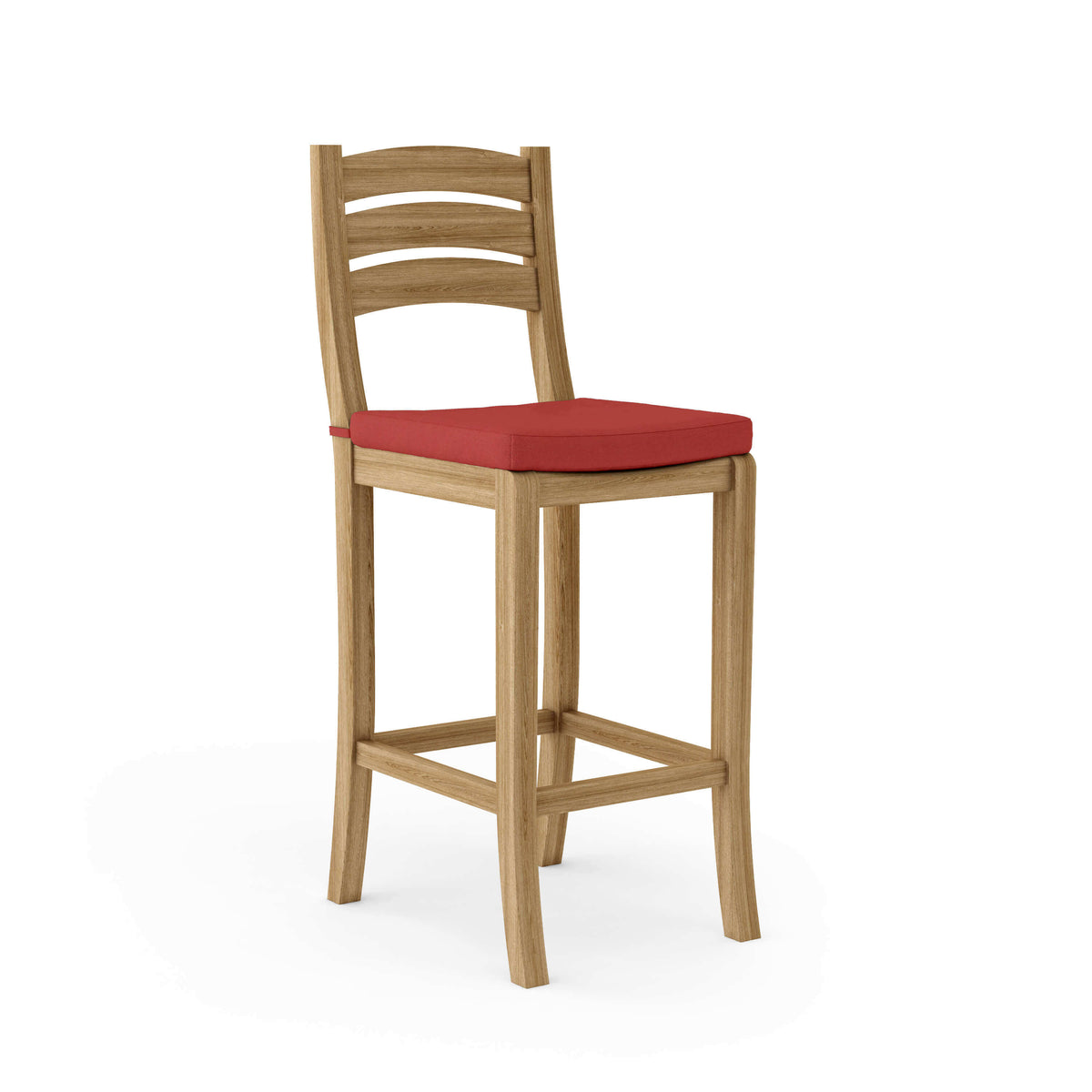 Sunbrella Cast Pomegranate Cushion Color Option for Anderson Teak Mandalay Bar Chair