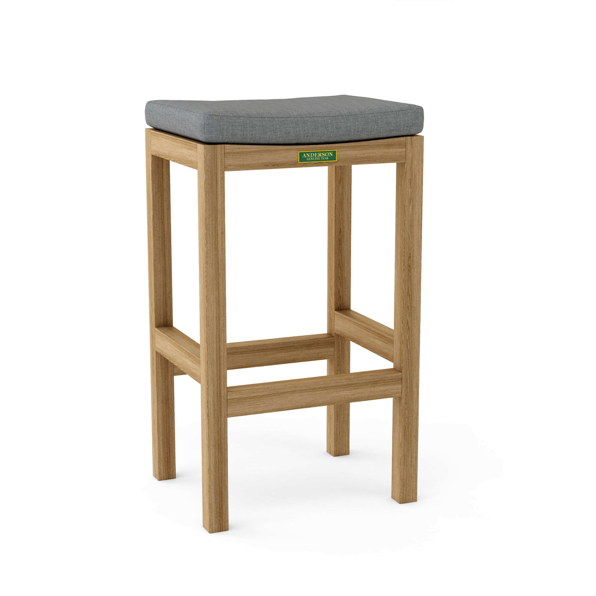 Sunbrella Cast Slate Cushion Color Option for Anderson Teak Montego Bar Table 3 Piece Set