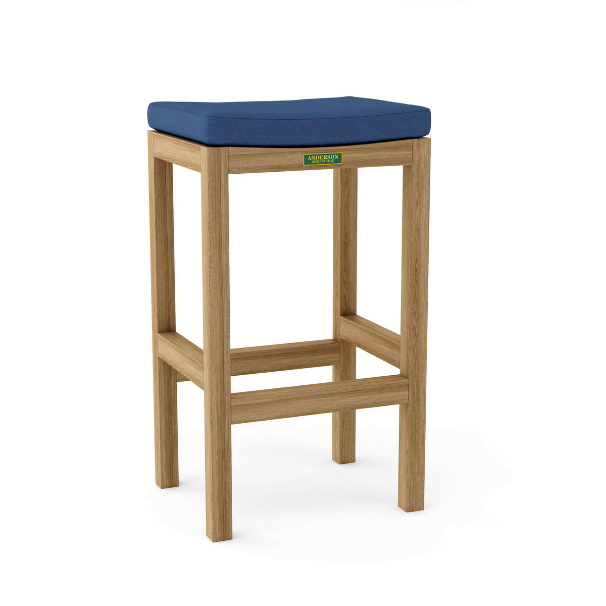 Sunbrella Canvas Navy Cushion Color Option for Anderson Teak Montego Bar Table 3 Piece Set