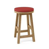 Anderson Teak Round Outdoor Counter Stool constructed from high-quality, weather-resistant teak wood
