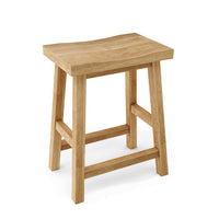 Anderson Teak Rectangular Outdoor Counter Stool made from durable solid teak wood construction