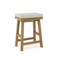 Anderson Teak Rectangular Outdoor Counter Stool made from durable solid teak wood construction