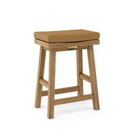 Anderson Teak Rectangular Outdoor Counter Stool made from durable solid teak wood construction