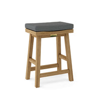 Anderson Teak Rectangular Outdoor Counter Stool made from durable solid teak wood construction