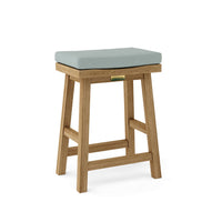 Anderson Teak Rectangular Outdoor Counter Stool made from durable solid teak wood construction
