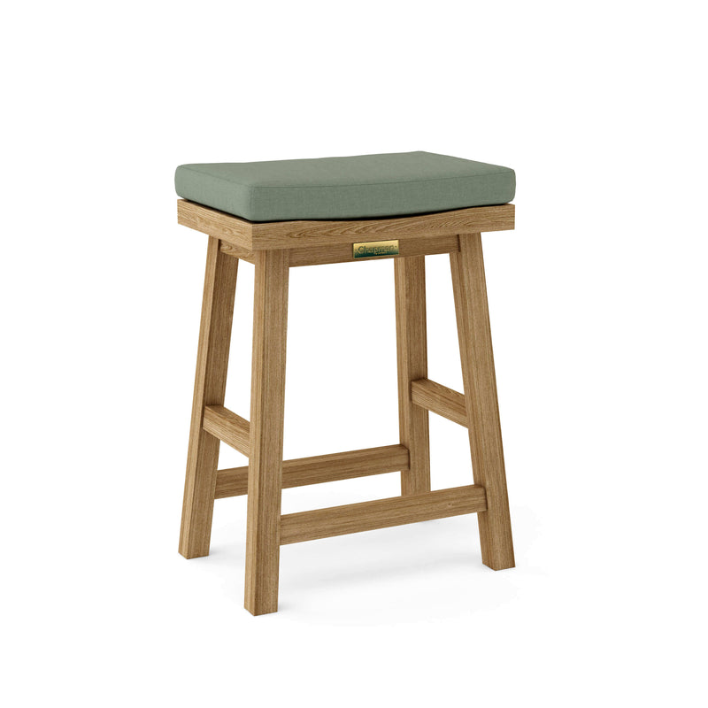 Anderson Teak Rectangular Outdoor Counter Stool made from durable solid teak wood construction