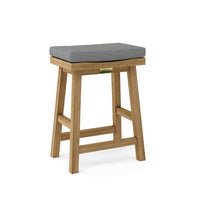 Anderson Teak Rectangular Outdoor Counter Stool made from durable solid teak wood construction