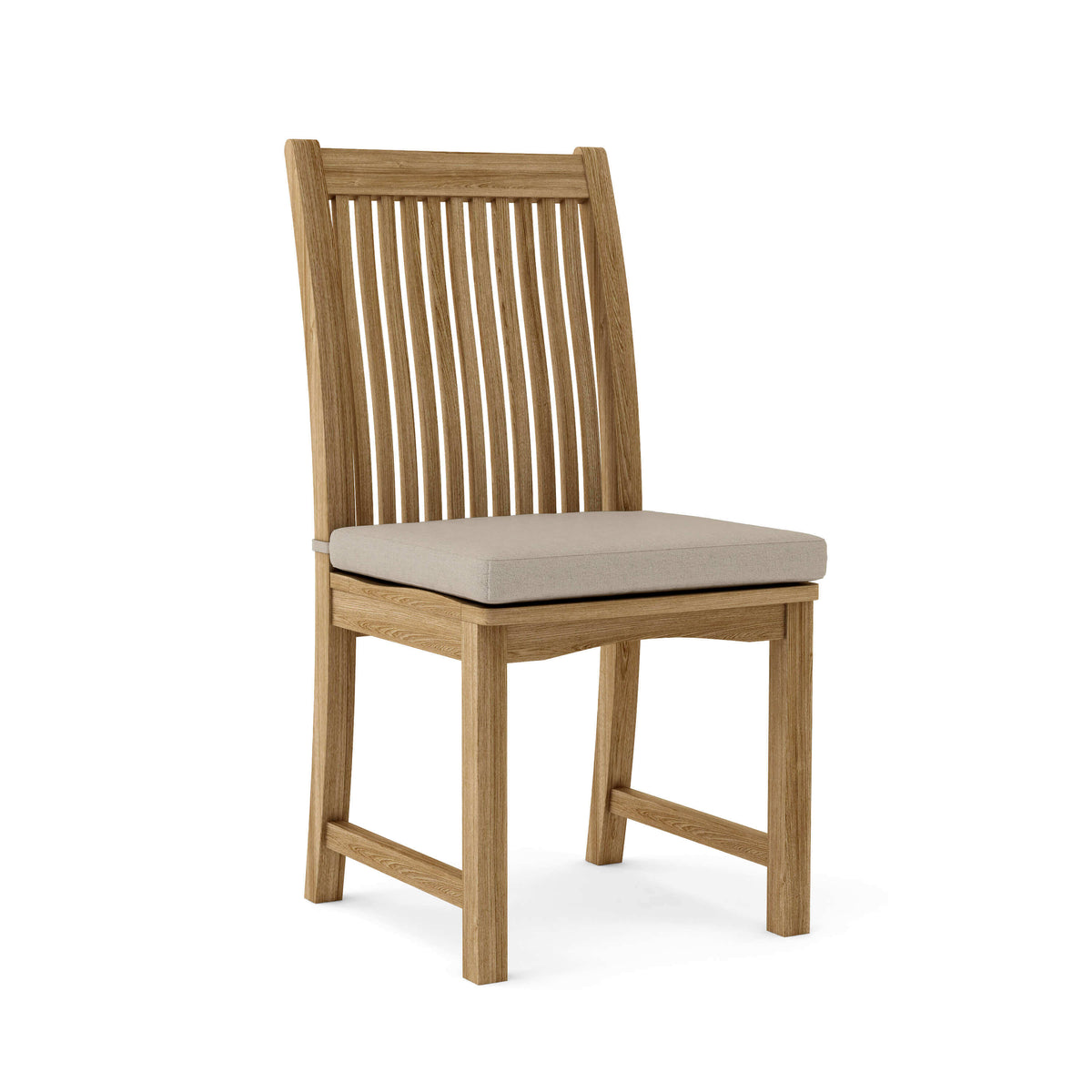 Sunbrella Cast Ash Cushion Color Option for Anderson Teak Chicago Dining Chair