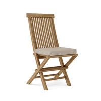 Anderson Teak Grade-A Teak wood outdoor folding chair set of 2 no assembly required