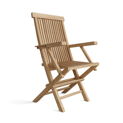 Anderson Teak Bahama Classic 5-Piece Folding Armchair Dining Set