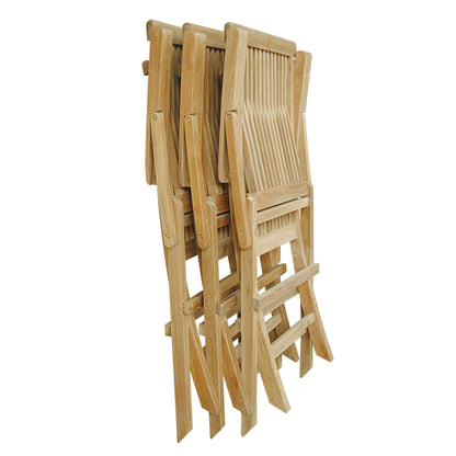 Anderson Teak Bahama Classic 5-Piece Folding Armchair Dining Set